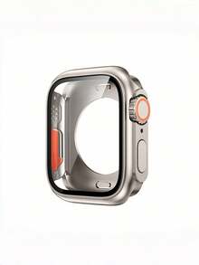 1pc Watch Screen Protector Case, Front And Back Cover Protection Case (Titanium) Watch Series 9/8/7/6/5/4/Series SE 2 45mm 41mm 44mm 40mm - Multicolor - View 7