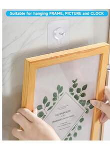 15pcs/30pcs Picture Frame Hanging Tool - Nail-Free Wall Hanging Nails, Photo Album Frame Wall Hanging Hooks - Clear - View 4