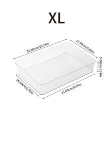 桌面化妆品收纳盒，透明塑料抽屉组合收纳套装，透明梳妆台收纳盒，精致收纳盒，桌面抽屉隔断收纳盒，适用于收纳化妆品、珠宝、厨房小工具、卧室、浴室、办公室、派对桌面抽屉装饰 - 無色 - 查看 4