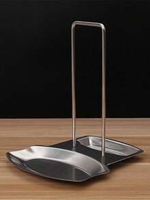 1 Pc Multifunctional Kitchen Storage Rack For Pot Lids Spoons Utensils Organizer - Silver - View 2