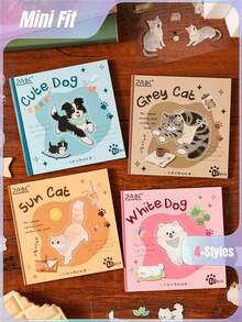 Plush Self-Healing Stickers, Pet Journal Sticker Book, Sticker Book, Cute Sticker Booklet. - suit - View 1