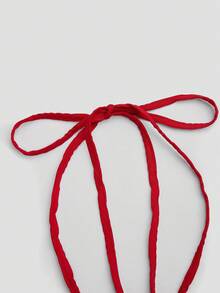 Sweetra New Summer Cap Sleeve Backless Casual Fitted Vacation Dress - Red - View 7