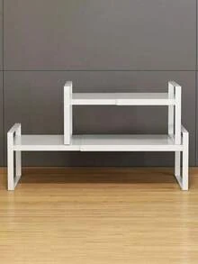 1 Expandable Multi-Purpose Cabinet Shelf, Expandable Up To 55cm/22in, Multi-Layer Storage, Kitchen Cabinet Shelf, Multifunctional Metal Storage Shelf, Pot And Bowl Shelf, Suitable For: Kitchen Cabinets, Kitchen Countertops, Under Sinks, Moisture-Proof And Rust Proof, Space Saving, Suitable For Gift Giving, Kitchen Decoration Gifts, Home Decoration Gifts - Multicolor - View 10