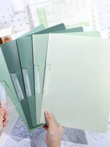 5 tập hồ sơ khổ A4 màu ombre có nắp mở xoay, chống thấm nước, chống bụi, dùng để đựng giấy tờ học tập, tài liệu văn phòng, giấy vẽ, đồ dùng học tập. - Nhiều màu - Xem 5