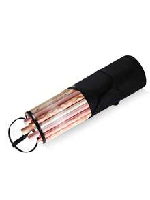 1pc Transparent Gift Packaging Storage Bag, PVC Packaging Paper Storage Bag With Handle, Easy To Carry Tube Container, Transparent Christmas & New Year Gift Packaging Organizer - Half Black - View 8