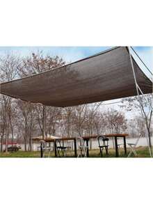SHEIN Coffee Color Sunshade Net, Breathable, Courtyard, Farm,Pet House,Pergolas, Terraces, Plant Insulation Nets,Balconies, Garages, Backyards, Swimming Pools, Lawns, Walls, Outdoor Activities, Privacy Screens, Fences, Sunshades - Brown - View 6