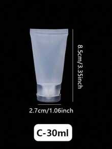 一套空的透明塑料化妆品软管，可重复灌装，旅行装样品容器，适用于洗涤剂、洗面奶、护手霜等。 - 無色 - 查看 9