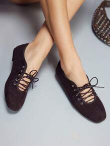 CUCCOO GRLICON 女士系带平底鞋 - 鏽棕色 - 查看 6