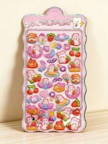 POKOJA LAND 卡通3D贴纸，可爱动物水晶贴纸，透明3D浮雕贴纸，趣味女孩贴纸 - 彩色 - 查看 5