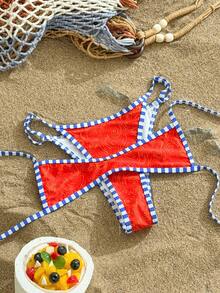 Swim Vcay Bộ bikini 2 mảnh gợi cảm dành cho nữ, mẫu mới Xuân/Hè 2026, thích hợp cho kỳ nghỉ biển hoặc những dịp thư giãn. - Nhiều màu - Xem 1