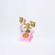 Dollhouse Miniature Phone Model Retro Rotary Telephone For Doll Decor - Multicolor - View 5