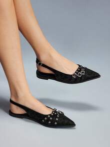 CUCCOO GRLICON Women's Fashion Versatile Pointed Toe Flats - Camel - View 5