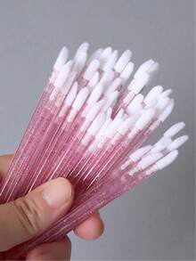 100pcs/50pcs Professional Lip And Eyelash Brushes - High-Quality Disposable, Sparkling Crystal Lashes, Ultra-Fine Micro Brushes For Precise Eyelash Extension Applicator And Gentle Makeup Cleaner - Beauty Makeup Tools - Multicolor - View 10