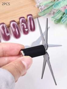 新款法式猫眼磁铁，强力磁铁大Y型铁片，适用于猫眼指甲油凝胶 - 彩色 - 查看 13