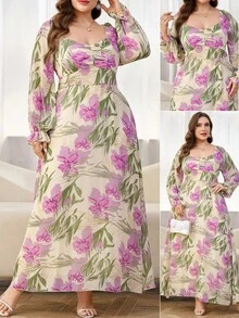 Reflora Elegant Beige Wedding Guest Party Dress For Women,Autumn Holiday Long Evening Dresses,Luxury Formal Graduation Ceremony Outfits,Spring Casual Wear - Purple - View 11