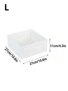 1/3/6 piezas, Caja organizadora plegable, Caja organizadora de ropa, pantalones y calcetines, Caja organizadora de ropa interior, Caja organizadora de cosméticos tipo cajón, Caja organizadora de artículos varios - Blanco - Ver 8