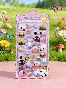 POKOJA LAND 卡通3D贴纸，可爱动物水晶贴纸，透明3D浮雕贴纸，趣味女孩贴纸 - 彩色 - 查看 6