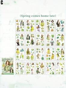 Beautiful Women And Prosperous Life: Washi Paper Stickers For Journals And Announcements - suit - View 8