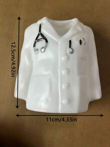 1pc Resin Doctor's White Coat Pen Holder, Cute Medical Theme Desktop Organizer - Ideal For Decorating Doctor, Nurse Offices, Clinics And Home Study, Sturdy Pen Holder, Ideal Desktop Accessory To Keep Pen Holder Tidy, Unique Gift For Healthcare Workers - Multicolor - View 2