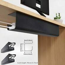 1 pieza/Set de Organizador de Cables para Escritorio, Herramienta de Almacenamiento de Cables, Clasificación de Cables de Computadora, Caja de Recolección, Ranura para Insertar y Fijar Manojos de Cables, Sin Necesidad de Perforar Agujeros - Multicolor - Ver 6