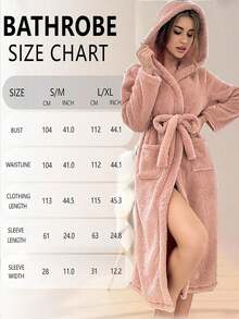 1 Stück rosa langes Premium Fleece Bademantel für Frauen, flauschig weicher langer Bademantel, warmer Fleece Schalkragen Spa Bademantel, warme Nachtwäsche mit tiefen Taschen, kuschelige und warme Fleece Decke mit Ärmeln und großer Tasche für Erwachsene, kuscheliger Kapuzenmantel als Geschenk für drinnen & Outdoor - Verschiedenfarbig - Übersicht 4