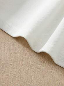 SHEIN Girls' Casual Black Contrast Collar Waist Knit Dress - Burgundy - View 9