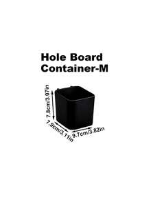 1件装钉板，带挂钩和配件，壁挂式储物架，适用于卧室、浴室和书房，钢板结构板，白色钢板背衬，HIPS钢板，适用于双室工艺室和车辆存放室，HIPS钉板易于安装，浴室收纳架 - 黑色 - 查看 20