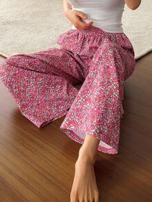 DAZY Women's Ditsy Floral Pajama Bottoms, Spring/Summer - Pink - View 5