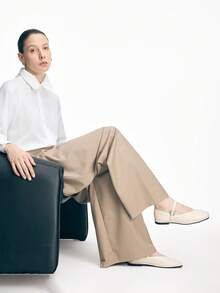 Mnmlis Women's Classic Minimalist Commuter Style Ivory Square Toe Mary Jane Ballet Shoes - White - View 8
