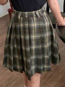 DAZY Tween Girl Pleated Plaid Casual Skirt - Multicolor - View 9