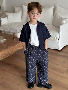 DAZY Young Boys Fashionable Loose Casual Pants - Navy Blue - View 5