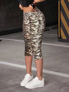 Jeanoix 女士休闲日常穿着七分牛仔裤，带口袋 - 彩色 - 查看 3