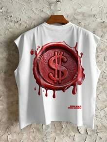 STEELVANCE 男士休闲日常印花圆领背心，夏季 - 白色 - 查看 1