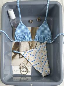 Swim Mod 女士随机印花双面挂脖比基尼套装，春夏款 - 彩色 - 查看 3