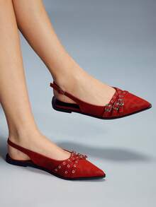 CUCCOO GRLICON Bailarinas de punta femeninas versátiles - Rosa Fucsia - Ver 3