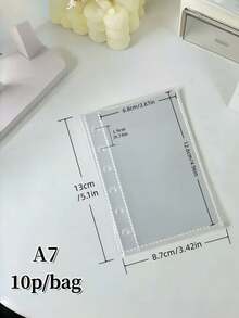 Carpeta transparente con diseño de estrellas tamaño A7 | Libro de pegatinas y álbum de fotos de hojas sueltas | Planificador de presupuesto, diario y cuaderno para oficina, escuela y amantes de la planificación | Diseño portátil de estrellas para transporte y colección - Tarjetero decorativo - Ver 5