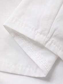 Livesso Blouse blanche élégante à col et taille cintrée, style décontracté pour l'été - Blanc - Voir 3