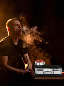 1pc Hookah Set, Including 1 Hookah Pipe, Acrylic Hookah Bottle, Silicone Bowl And Lid, Heart-Shaped Design, A Valentine'S Day Gift For Couples. - Multicolor - View 6