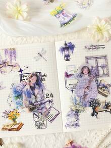 Beautiful Women And Prosperous Life: Washi Paper Stickers For Journals And Announcements - suit - View 2