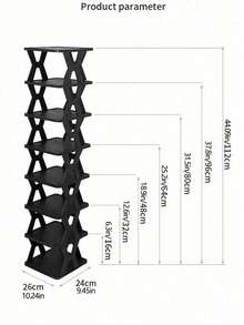 Space Saving 9-Layer Vertical Shoe Rack - Narrow Plastic Shoe Rack That Can Store 9 Pairs Of Shoes, Easy To Assemble, Ideal For Entrances, Wardrobes, Corridors, Bathrooms, And Dormitories - Sturdy , Stackable Design, Shoe Storage And Organizing Rack - Multicolor - View 5