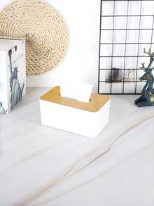 1个简易桌面纸巾盒，适用于家庭、餐厅、咖啡桌、遥控器分隔架、礼品等。 - 彩色 - 查看 5