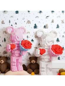 Đồ chơi xếp hình hình trái tim mới năm 2025, đồ chơi xếp hình trái tim tỏ tình, mô hình lắp ráp gấu bông cầm tay tỏ tình, quà tặng tỏ tình ngày Valentine, quà sinh nhật cho bạn gái, quà Giáng sinh bất ngờ. - Nhiều màu - Xem 3