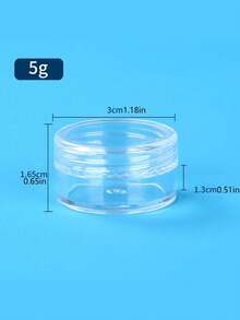 Round Plastic Cosmetic Jars Set With Lids, Transparent Lids, For Liquids Creams Beauty Samples - Clear - View 11