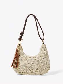 Viva Strut 太阳海星手工编织皮革链钥匙扣包挂件 - 棕色 - 查看 5