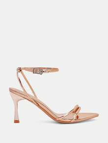 Glitzique Women's Fashion Elegant Champagne Color Stiletto High Heel Sandals. Adjustable Buckle Design, Suitable For Casual, Party, Dating, Daily Commute Wear. Stable And Comfortable, Stylish And Graceful Ladies High Heel Sandals - Champagne - View 4