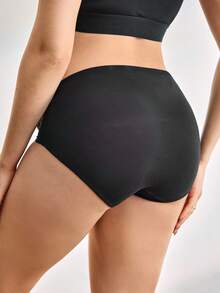 1pc Women's Basic Skin-Friendly Comfortable Maternity Casual Briefs - Black - View 2