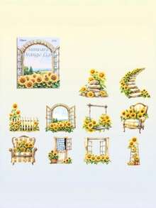 1 Set Of 6 Pcs Garden Dream Retro Journal Sticker Pack - Washi Paper Journal Material Stickers DIY Creative Stickers - suit - View 5