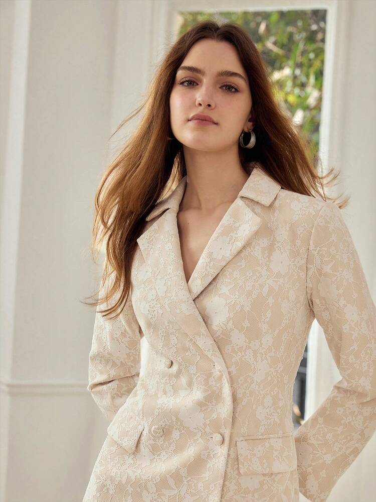 WOMEN'S LACE LONG SLEEVE MINI DRESS, ELEGANT FOR DATES, SPRING/SUMMER