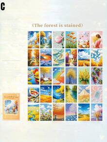 Brushstroke-Style Non-Adhesive Sticky Notepad Material, Diy Journal Sticky Notepad Background Paper - suit - View 5