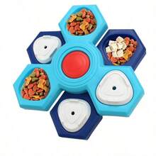 1pc New Multi-Tier Rotatable Pet Interactive Toy Puzzle Feeder, Slow Feeder Rotating Tray Dog Food Training Toy - Multicolor - View 5